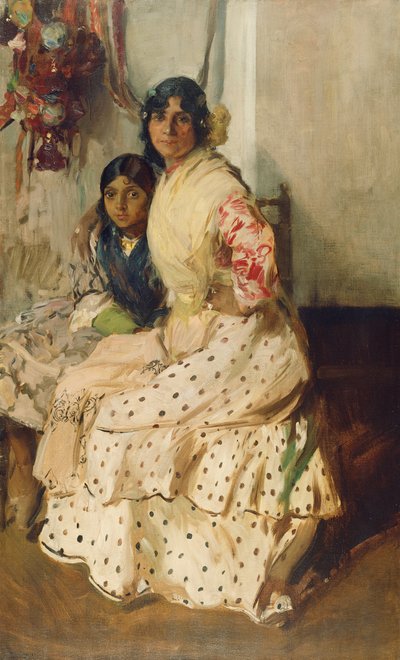 Pepilla the Gypsy and Her Daughter by Joaquín Sorolla